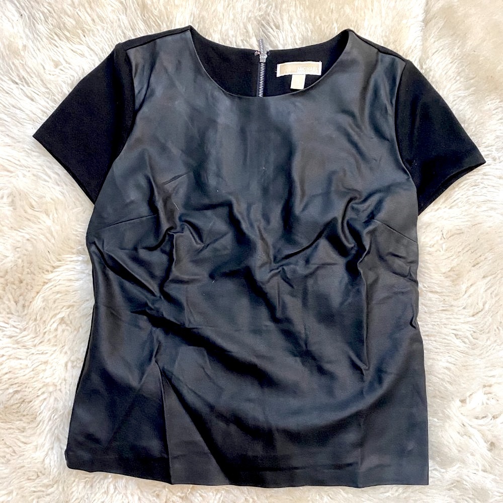 Michael Kors Leather Panel Top